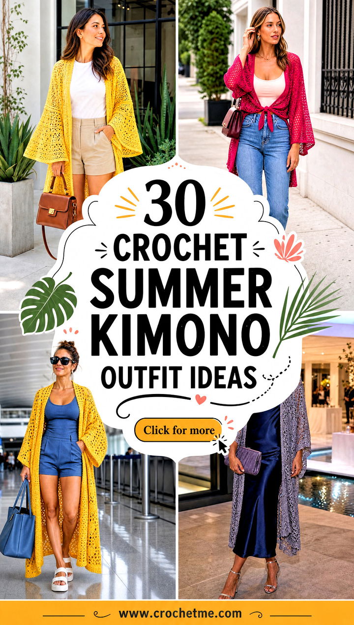 30 crochet summer kimono outfit ideas - 30 crochet summer kimono outfit ideas