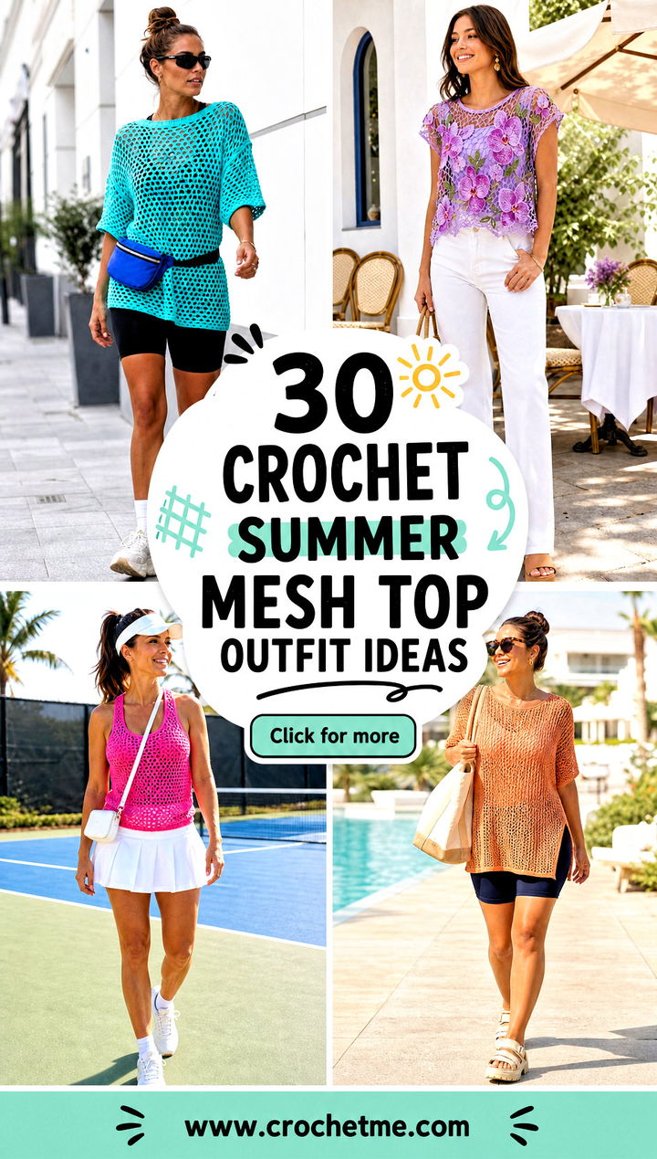 30 crochet summer mesh top outfit ideas - 30 crochet summer mesh top outfit ideas