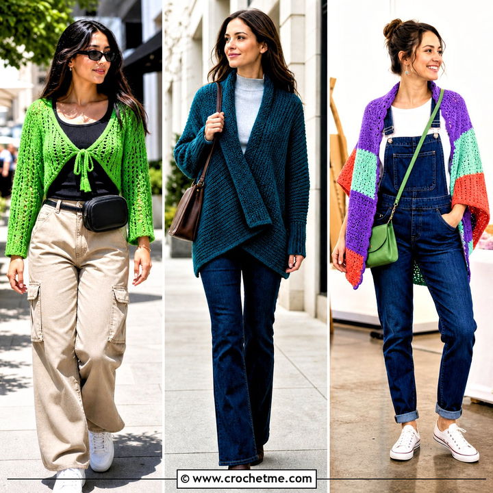 30 Crochet Sweater Wrap Outfit Ideas for Cozy Layering