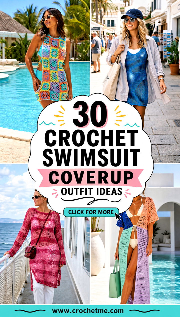30 crochet swimsuit coverup outfit ideas - 30 crochet swimsuit coverup outfit ideas