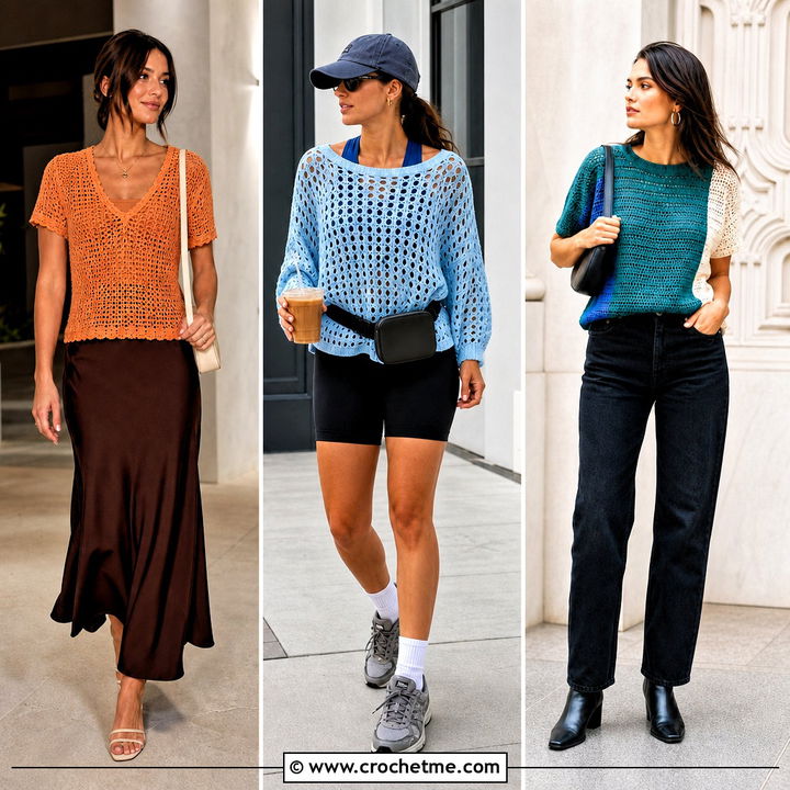 30 Crochet T Shirts Outfit Ideas for Fresh Summer Style