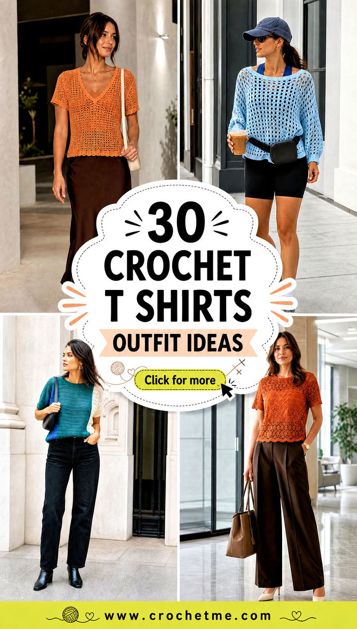 30 crochet t shirts outfit ideas - 30 crochet t shirts outfit ideas