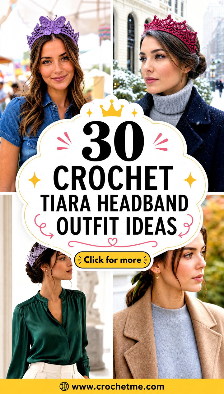 30 crochet tiara headband outfit ideas - 30 crochet tiara headband outfit ideas