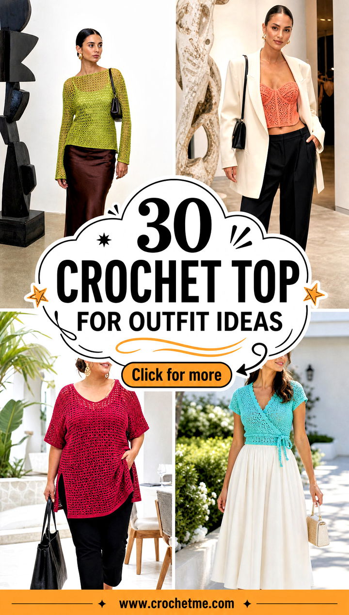 30 crochet top for outfit ideas - 30 crochet top for outfit ideas