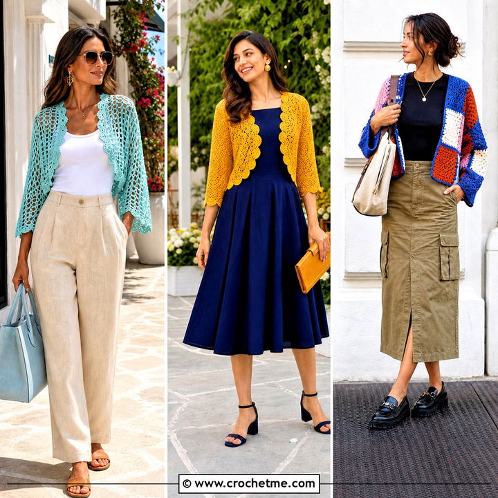 30 Crochet Top Shrug Outfit Ideas for Breezy Summer Days