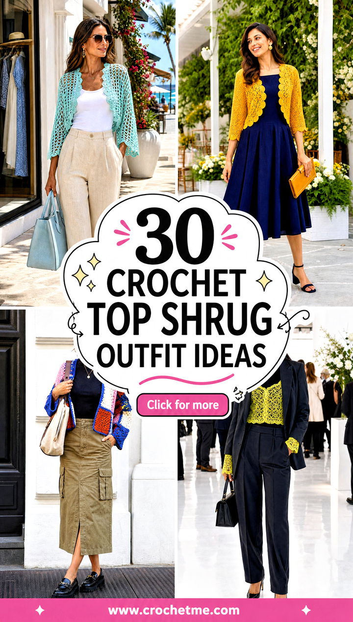 30 crochet top shrug outfit ideas - 30 crochet top shrug outfit ideas