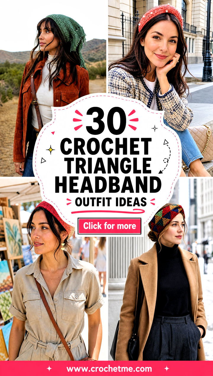 30 crochet triangle headband outfit ideas - 30 crochet triangle headband outfit ideas