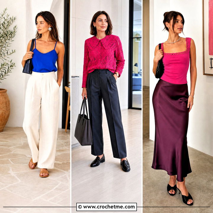 30 Crochet Trim Top Outfit Ideas for Charming Summer Looks