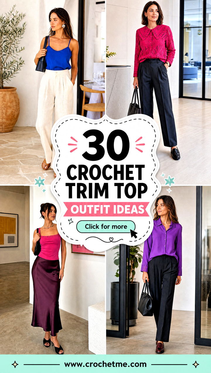 30 crochet trim top outfit ideas - 30 crochet trim top outfit ideas