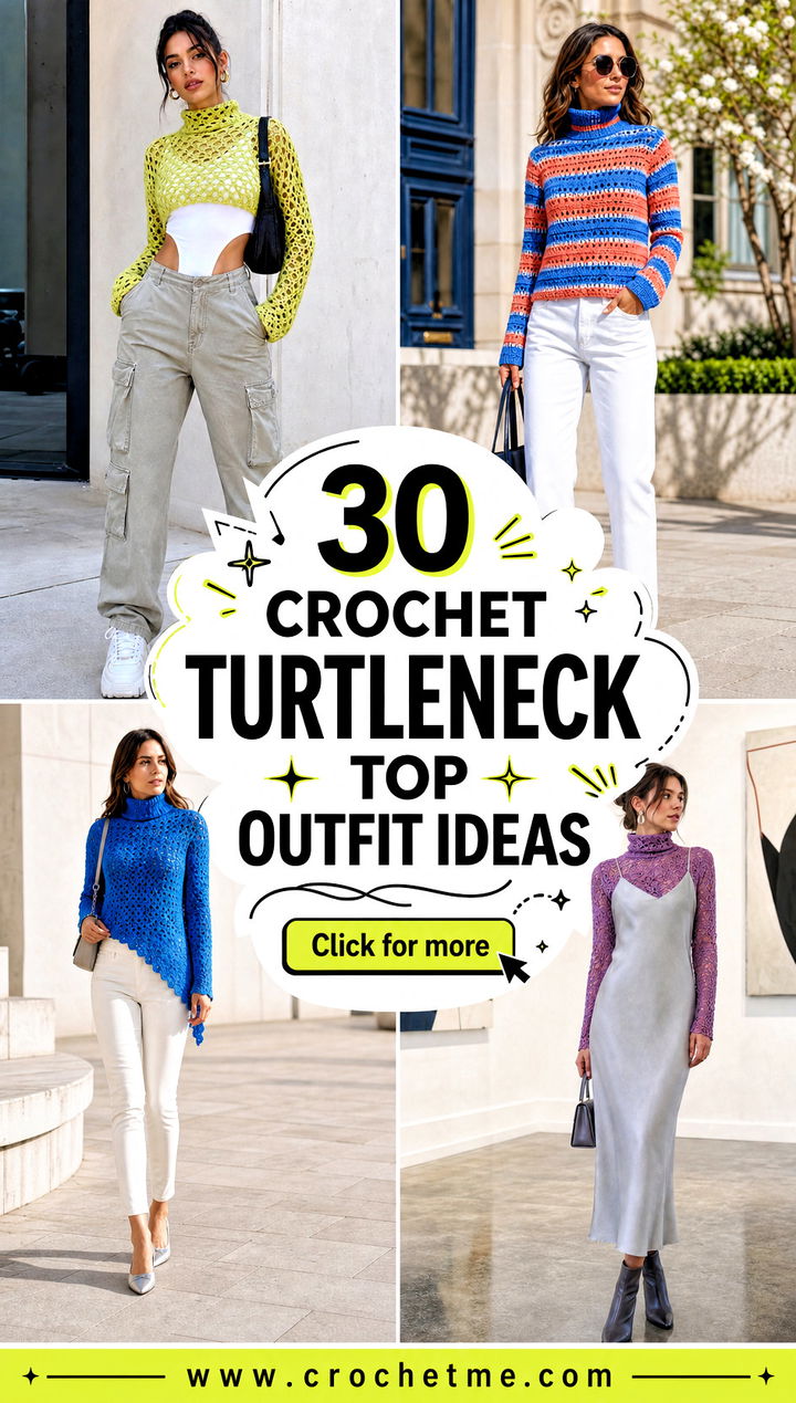 30 crochet turtleneck top outfit ideas - 30 crochet turtleneck top outfit ideas