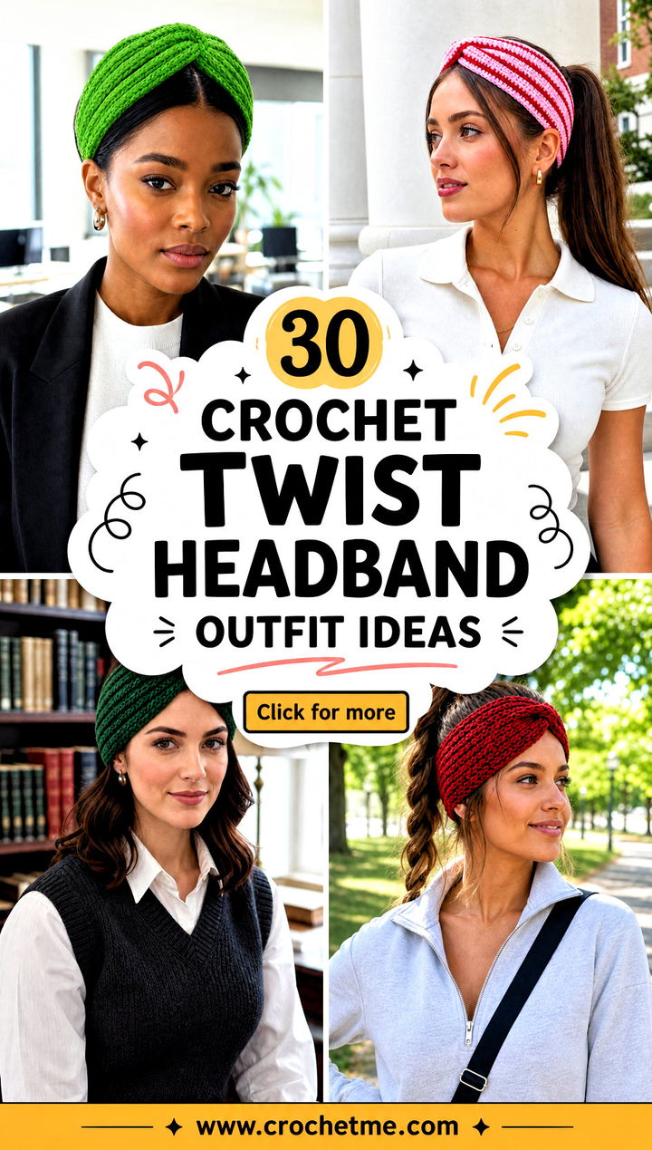 30 crochet twist headband outfit ideas - 30 crochet twist headband outfit ideas