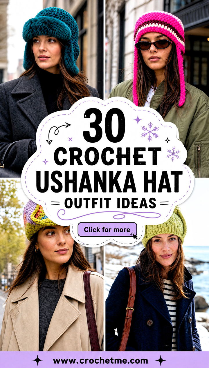 30 crochet ushanka hat outfit ideas - 30 crochet ushanka hat outfit ideas