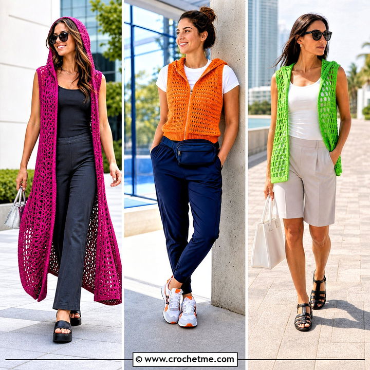 30 Crochet Vest With Hood Outfit Ideas for Cozy Layered Looks