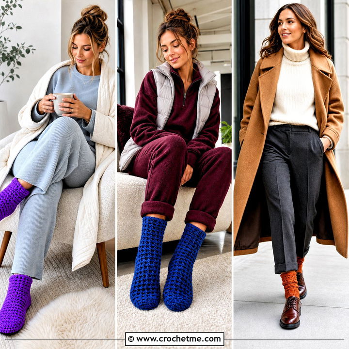 30 Crochet Winter Socks Outfit Ideas for Toasty Seasonal Style