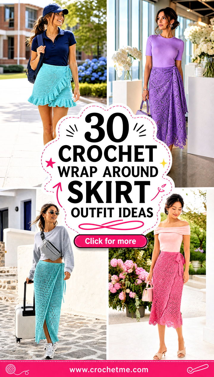 30 crochet wrap around skirt outfit ideas - 30 crochet wrap around skirt outfit ideas
