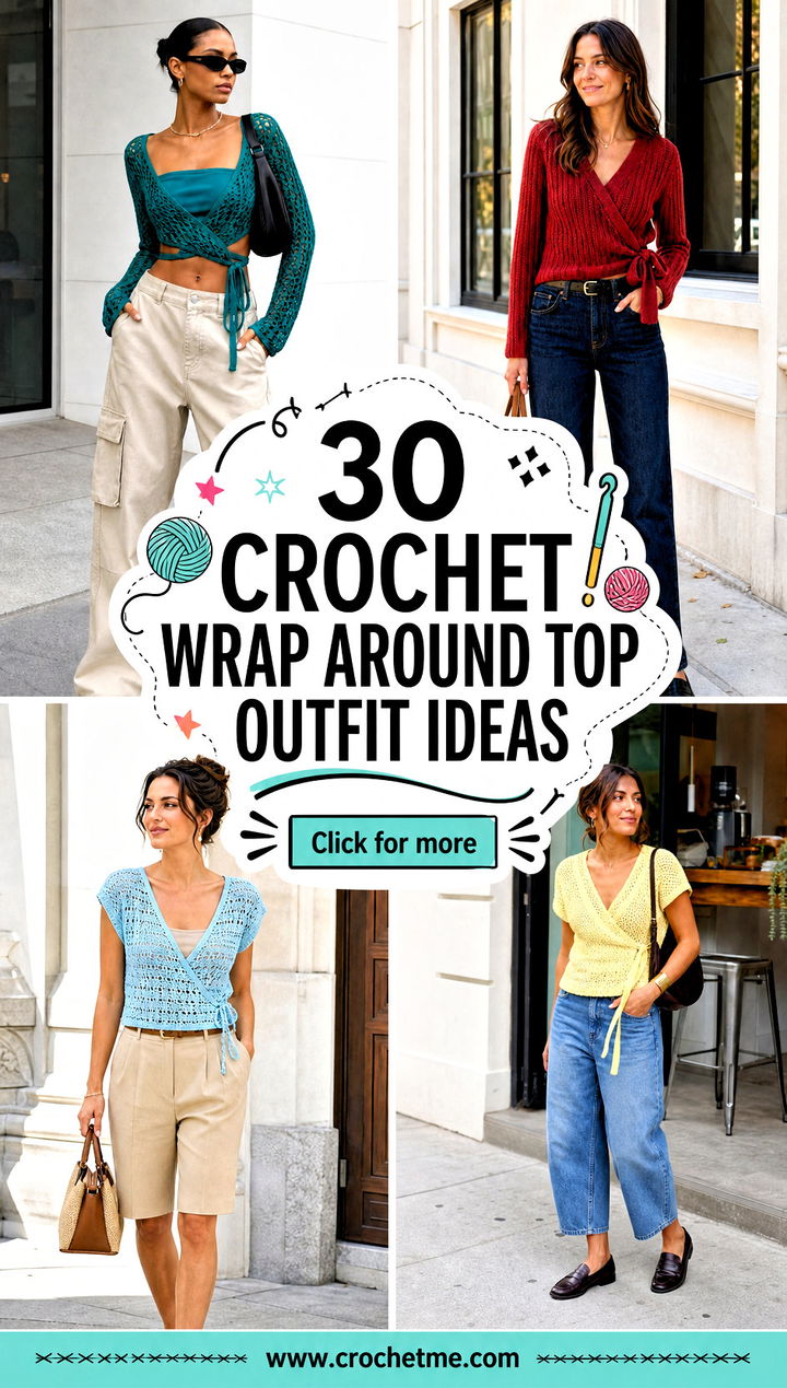 30 crochet wrap around top outfit ideas - 30 crochet wrap around top outfit ideas
