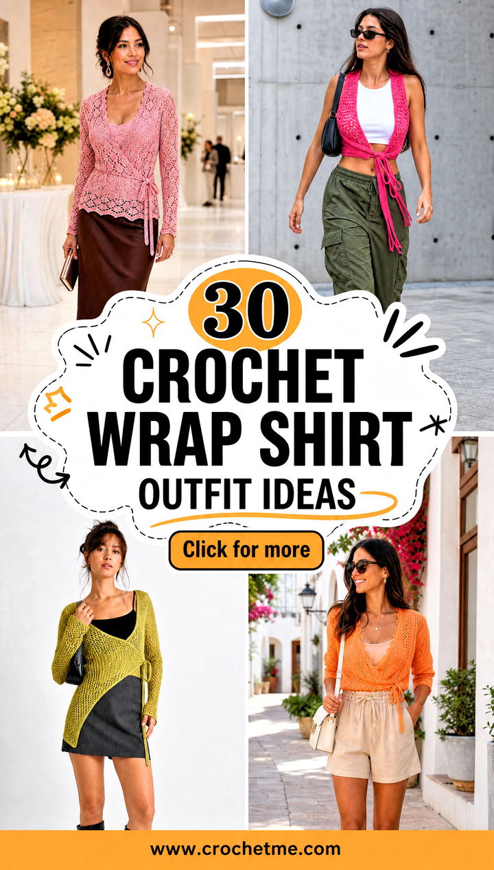 30 crochet wrap shirt outfit ideas - 30 crochet wrap shirt outfit ideas