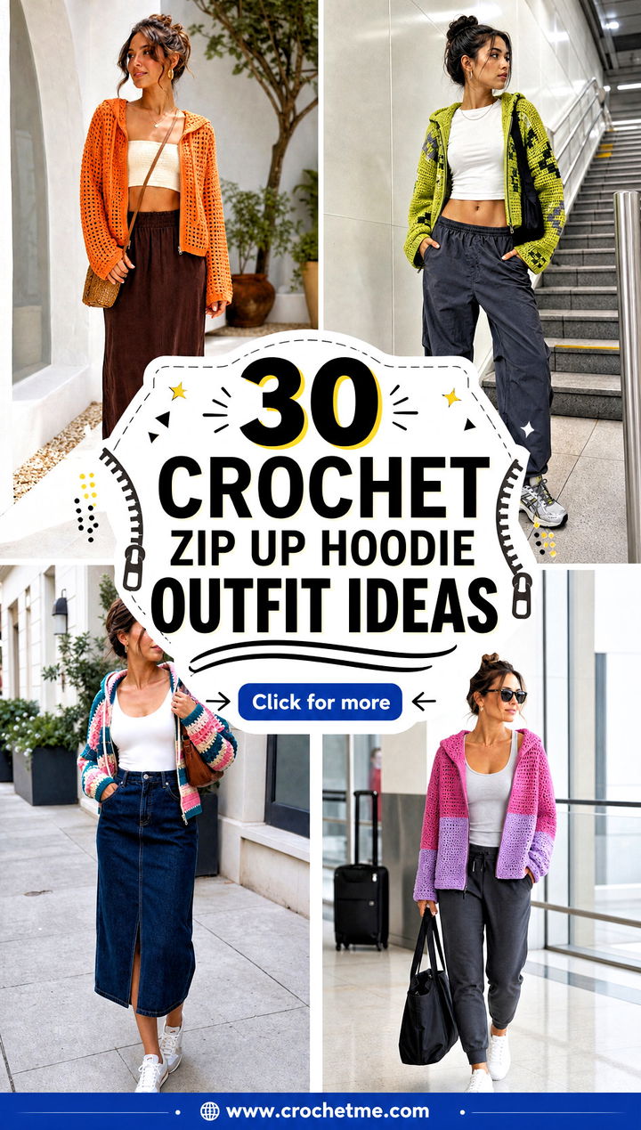 30 crochet zip up hoodie outfit ideas - 30 crochet zip up hoodie outfit ideas