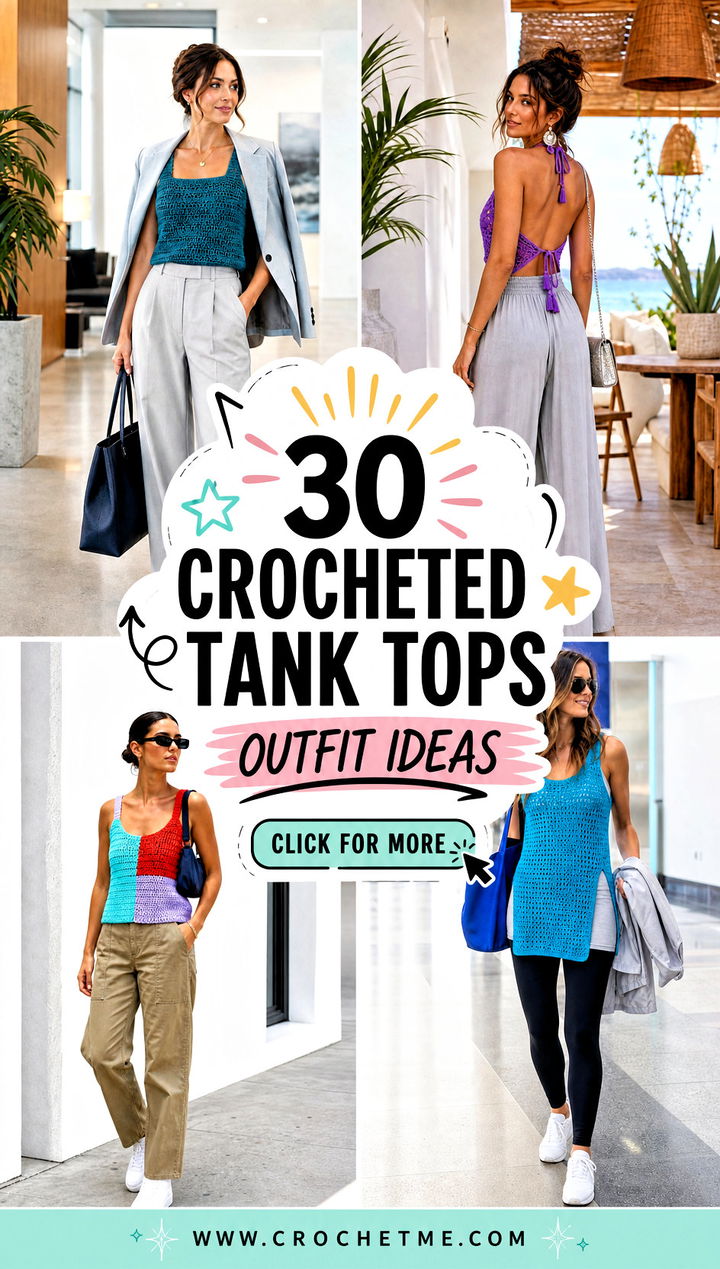 30 crocheted tank tops outfit ideas - 30 crocheted tank tops outfit ideas