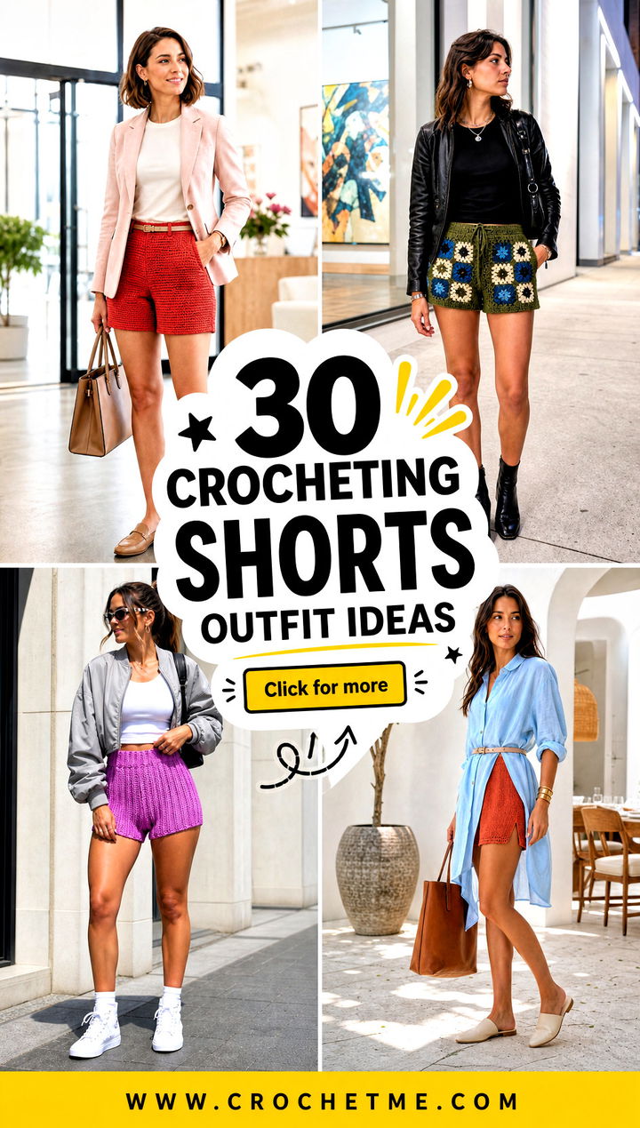 30 crocheting shorts outfit ideas - 30 crocheting shorts outfit ideas