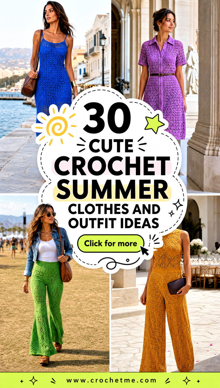 30 cute crochet summer clothes and outfit ideas - 30 cute crochet summer clothes and outfit ideas
