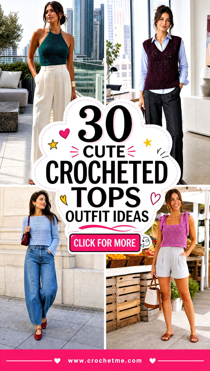 30 cute crocheted tops outfit ideas - 30 cute crocheted tops outfit ideas