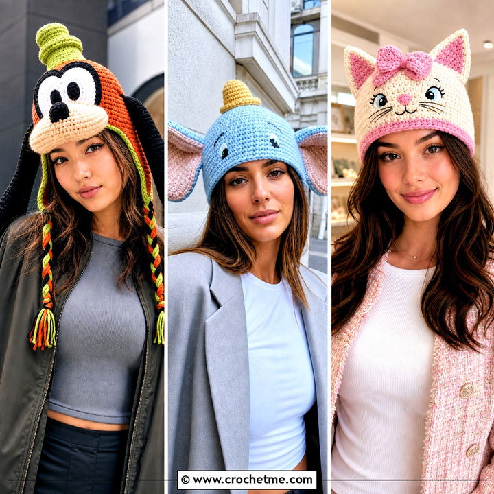 30 Disney Crochet Hat Outfit Ideas for Playful Park Style