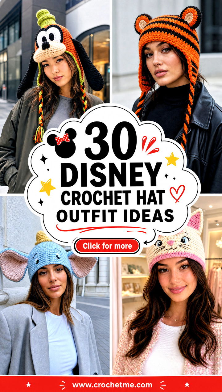 30 disney crochet hat outfit ideas - 30 disney crochet hat outfit ideas
