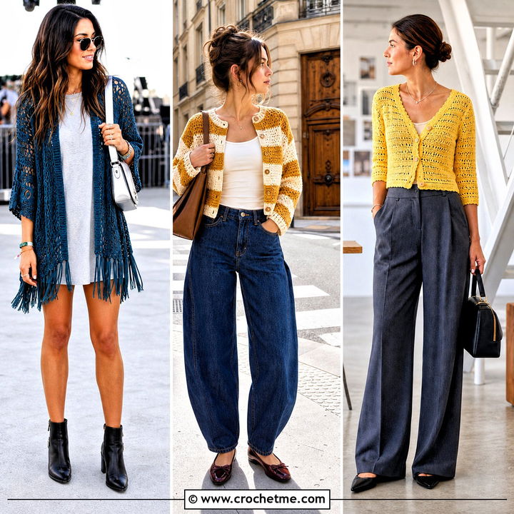 30 DIY Crochet Cardigan Outfit Ideas for Cozy Layering