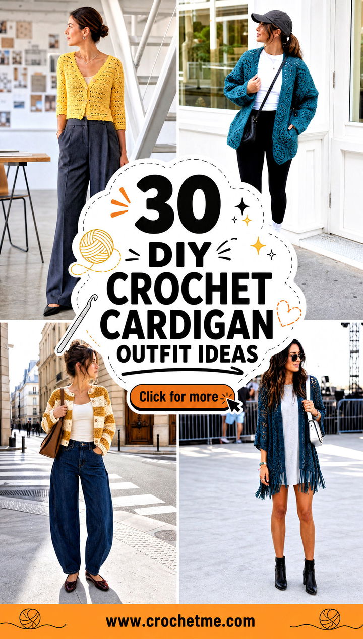 30 diy crochet cardigan outfit ideas - 30 diy crochet cardigan outfit ideas