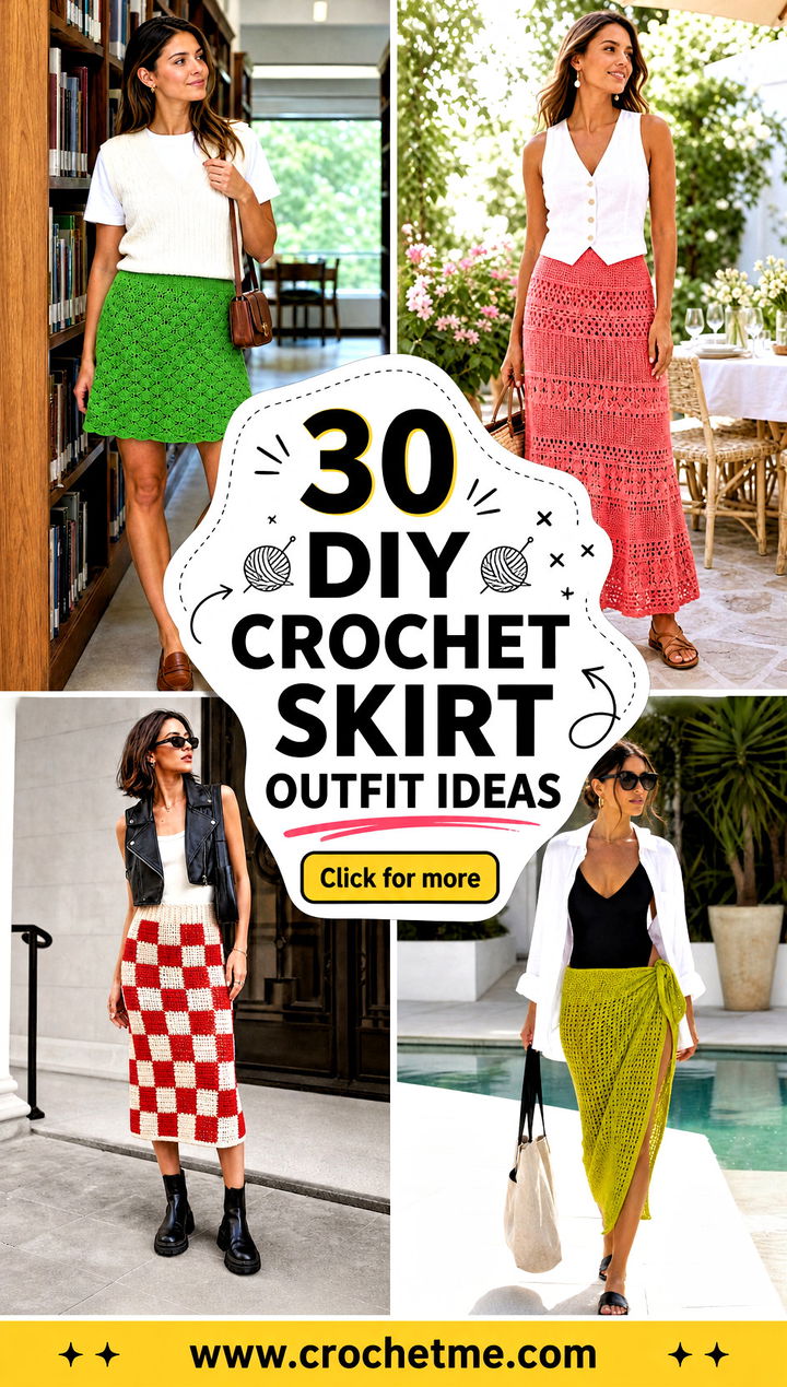 30 diy crochet skirt outfit ideas - 30 diy crochet skirt outfit ideas