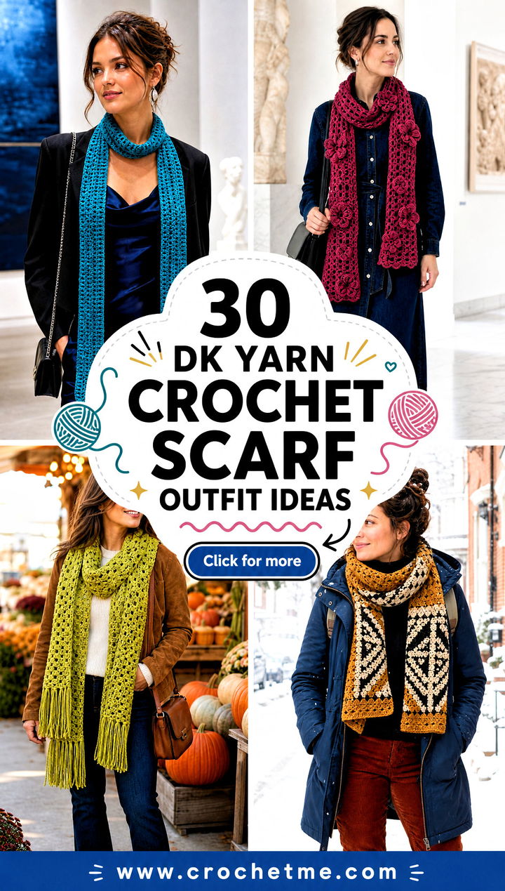 30 dk yarn crochet scarf outfit ideas - 30 dk yarn crochet scarf outfit ideas