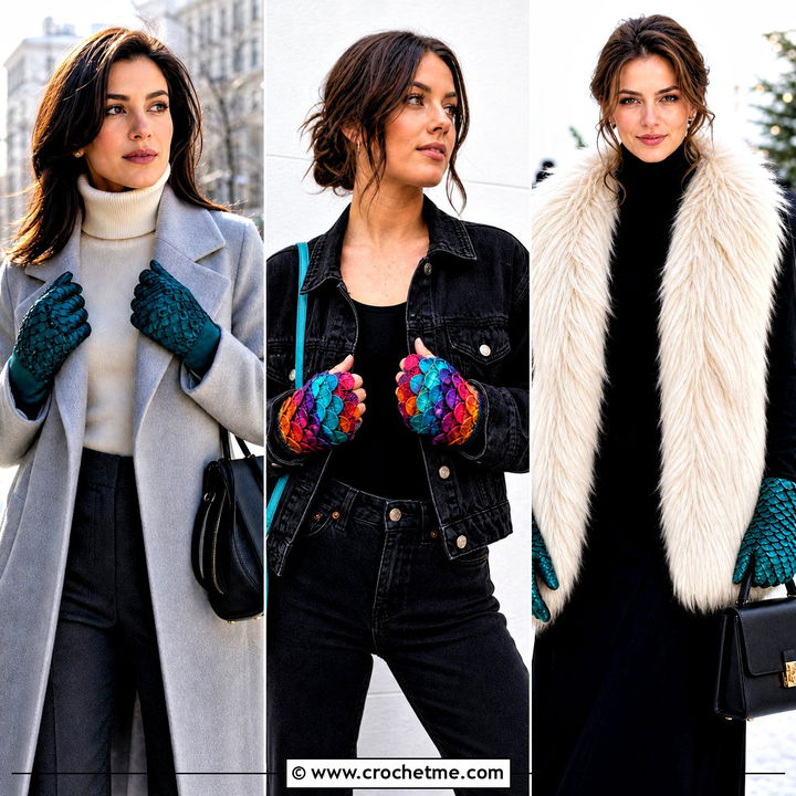 30 Dragon Scale Crochet Gloves Outfit Ideas for Fantasy Fans