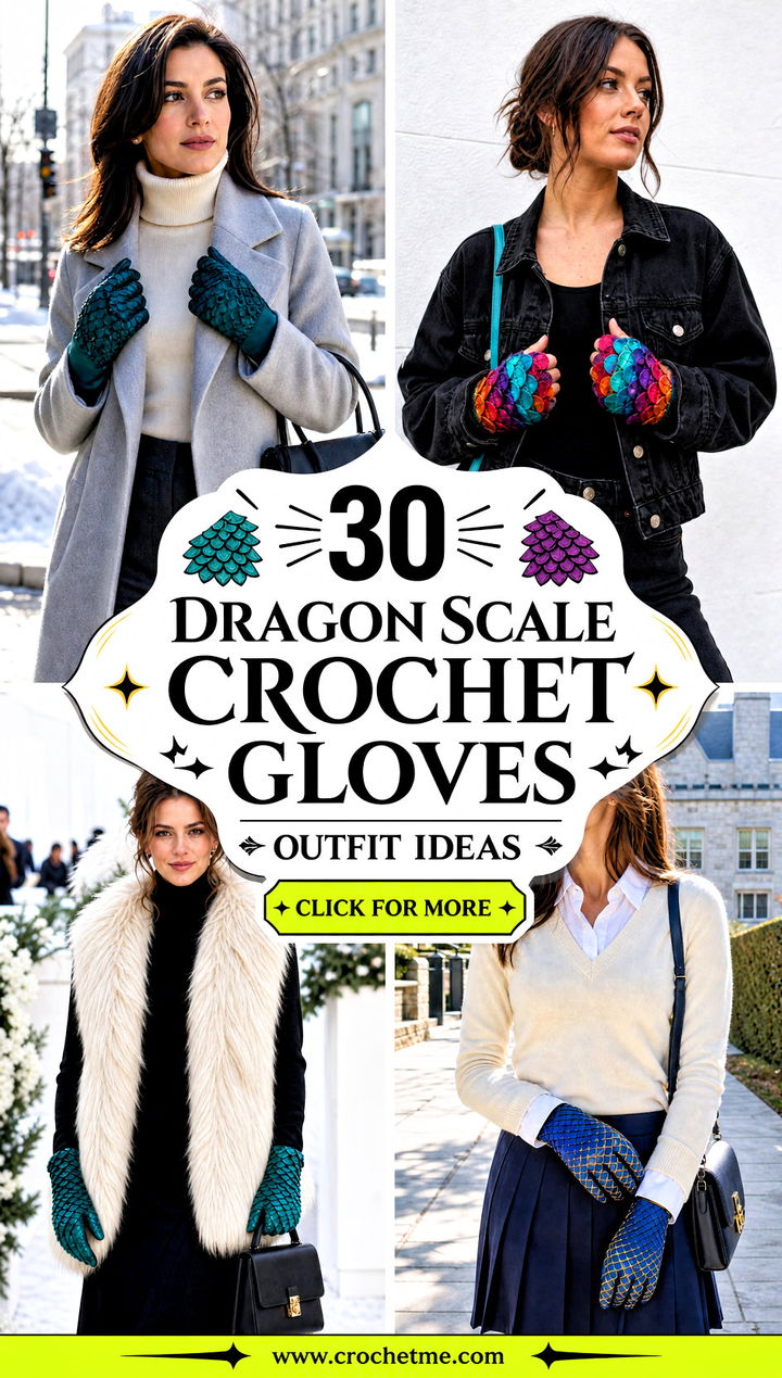 30 dragon scale crochet gloves outfit ideas - 30 dragon scale crochet gloves outfit ideas
