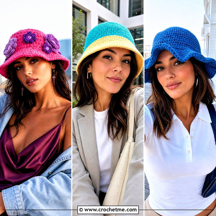 30 Easy Crochet Bucket Hat Outfit Ideas for Chic Sunny Days