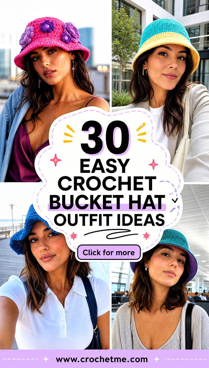 30 easy crochet bucket hat outfit ideas - 30 easy crochet bucket hat outfit ideas