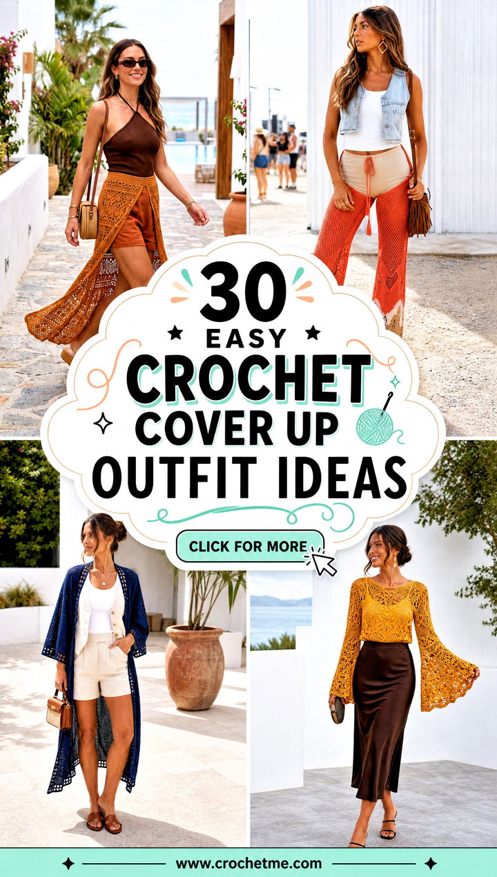 30 easy crochet cover up outfit ideas - 30 easy crochet cover up outfit ideas