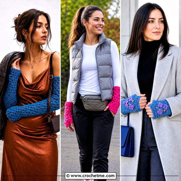 30 Easy Crochet Hand Warmers Outfit Ideas for Cozy Days