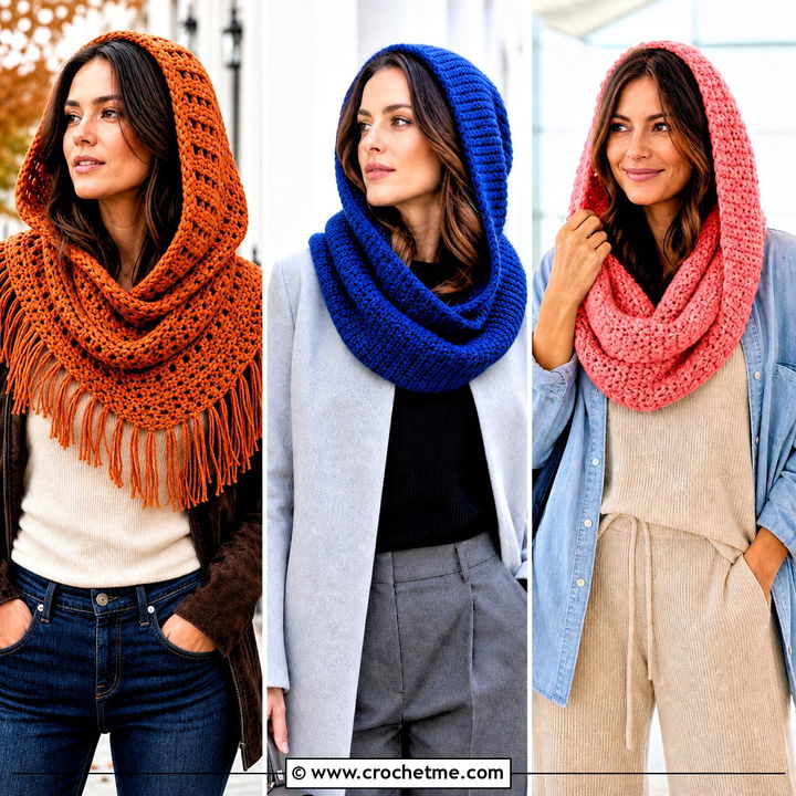 30 Easy Crochet Hooded Cowl Outfit Ideas for Winter Layering