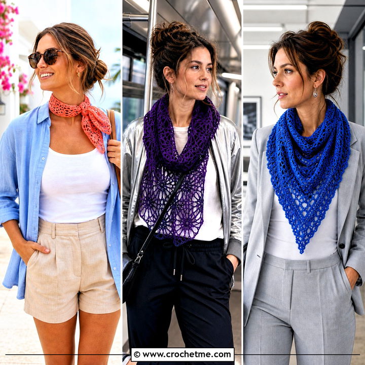 30 Easy Crochet Lace Scarf Outfit Ideas for Elegant Layering