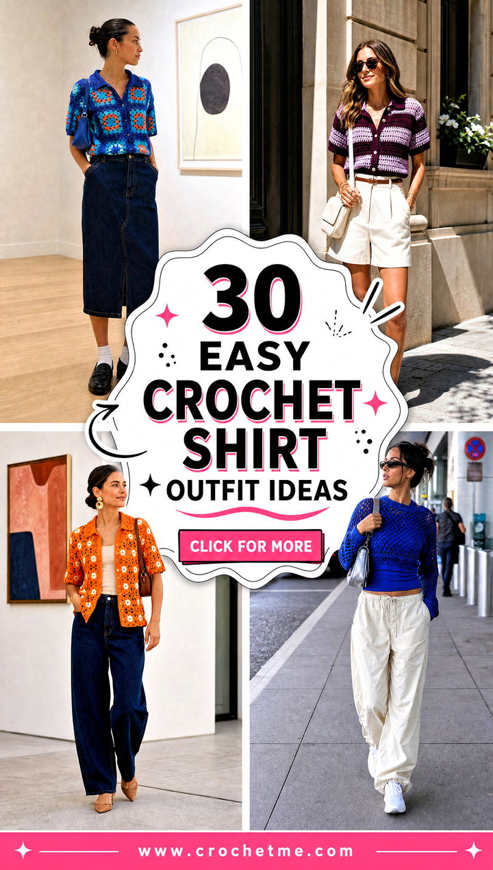 30 easy crochet shirt outfit ideas - 30 easy crochet shirt outfit ideas