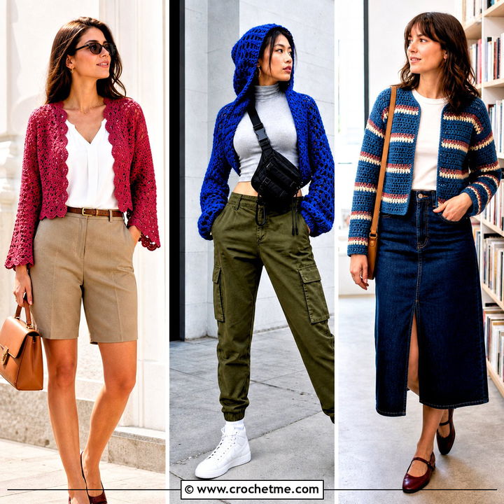 30 Easy Simple Crochet Shrug Outfit Ideas for Layered Looks