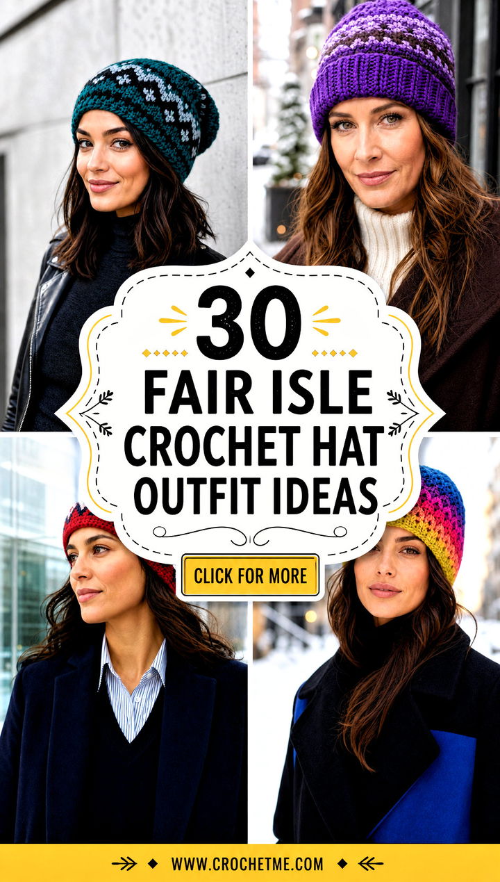 30 fair isle crochet hat outfit ideas - 30 fair isle crochet hat outfit ideas