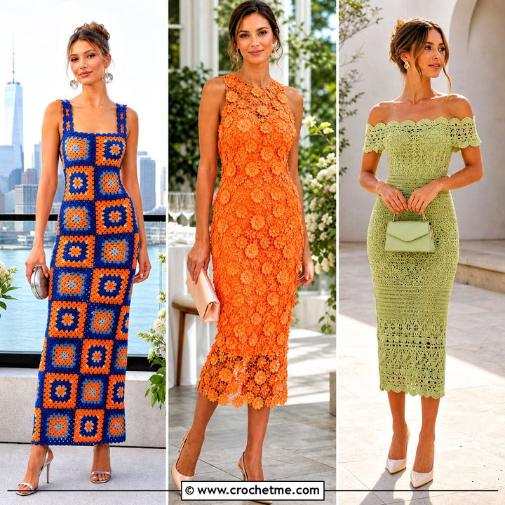 30 Fancy Crochet Dress Outfit Ideas for Elegant Events