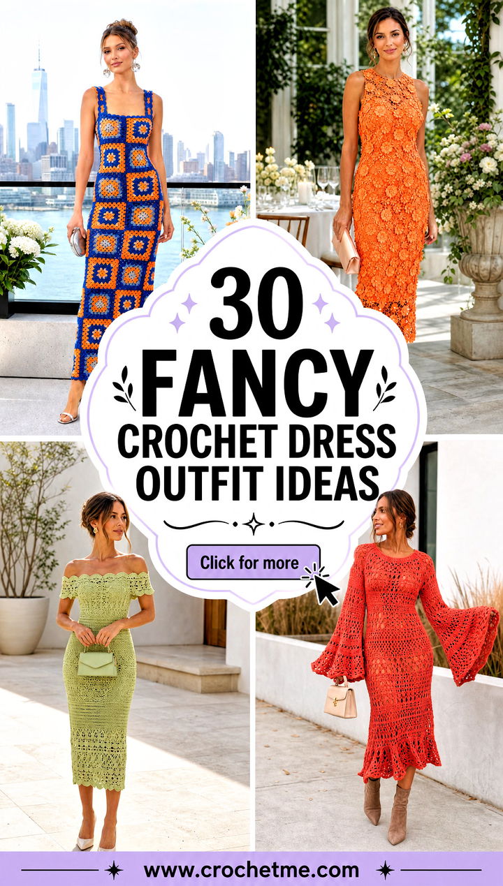 30 fancy crochet dress outfit ideas - 30 fancy crochet dress outfit ideas