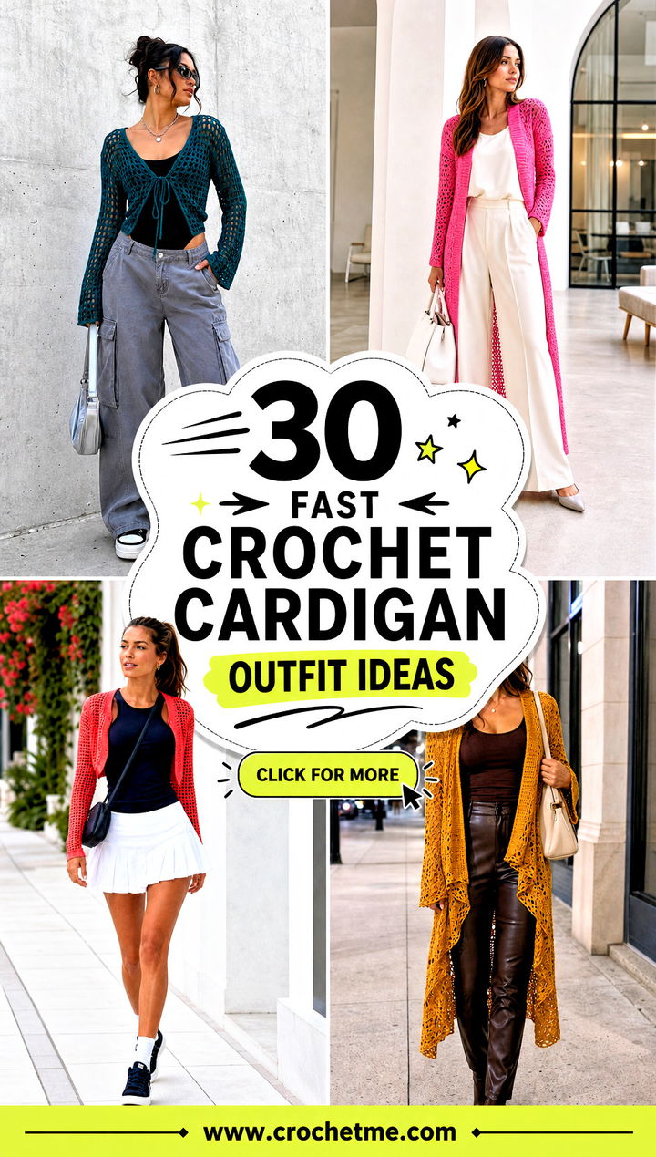 30 fast crochet cardigan outfit ideas - 30 fast crochet cardigan outfit ideas