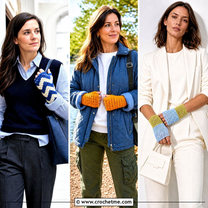 30 Fingerless Crochet Gloves Outfit Ideas for Cozy Winter Style