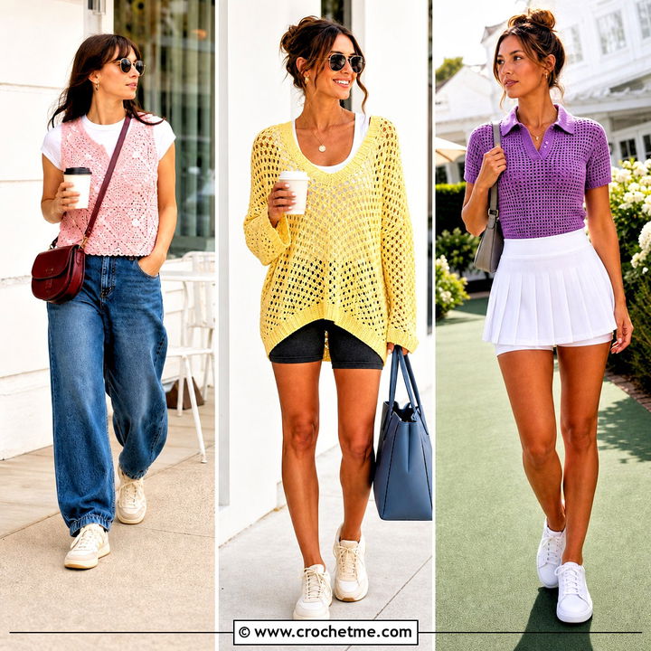 30 Form Crochet Top Outfit Ideas for Fresh Summer Style