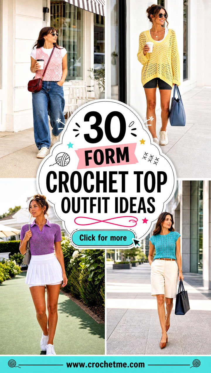 30 form crochet top outfit ideas - 30 form crochet top outfit ideas
