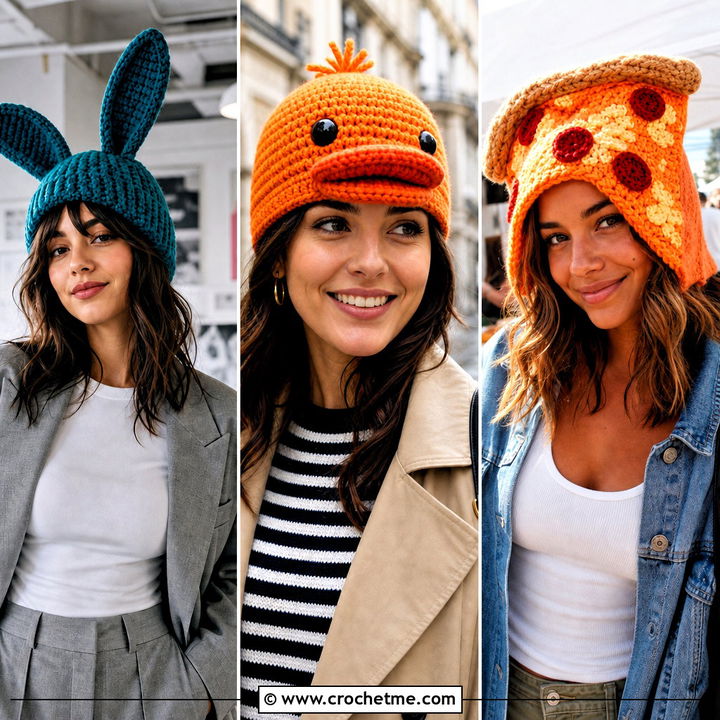 30 Funny Crochet Hat Outfit Ideas to Spark Instant Smiles